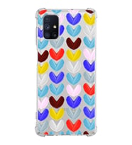 PrintiFy Galaxy M51 Uyumlu Water Color 1 Baskılı Şeffaf Köşe Korumalı Antişok Kılıf