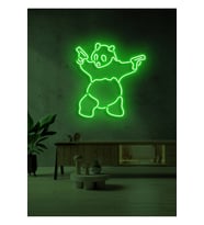 Panda Figürlü Neon Tabela