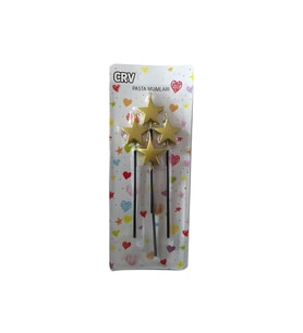 4'lü Pasta Mum Gold Yıldız