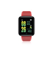 Polosmart PBS153 Titreşimli Adım Sayar Müzik Kontrol Spor Mod Bluetooth Akıllı Saat Kırmızı
