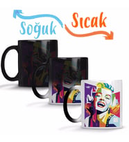 Marilyn Monroe 05 Sihirli Kupa Bardak Porselen