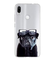 PrintiFy Xiaomi Redmi Note 7 ile Uyumlu 1mm Slim Fit Köpek 3 050f Baskılı Şeffaf  Kılıf