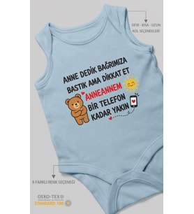 Anneye ve anneanneye özel Sıfır Kollu Bebek Zıbını %100 Pamuk