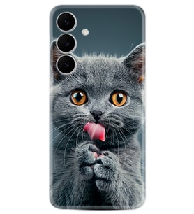 Samsung Galaxy S25 FE Kılıf Boutique Baskılı Resimli Komik Kedi Pcode -008