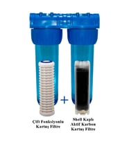 Koku ve Tat Önleyici Su Arıtma Cihazı Filtre 10" inç (Siyah - Beyaz)