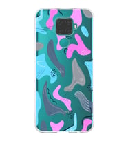 Huawei Mate 30 Lite Uyumlu Kapak Abstrackt Tasarımlı Şeffaf Silikon Kılıf