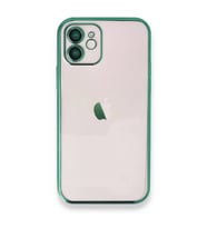 Apple İphone 12 Kılıf Razer Lensli Silikon - Yeşil