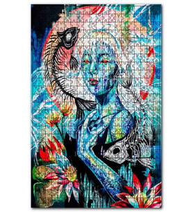 Cakapuzzle Gerçeküstü Resimler Balık Burcu Görseli Puzzle Yapboz MDF (Ahşap) (120 Parça)