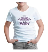 Yoga - Lotus Namaste Beyaz Çocuk Tshirt