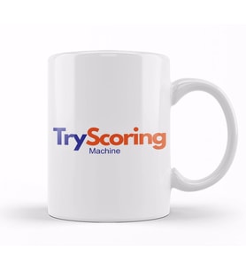Rugby Union Try Scoring Machine Logo Kupa Bardak Porselen