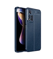 Xiaomi Redmi Note 11 Pro 5G Kılıf Deri Görünümlü Slim Silikon (Lacivert)