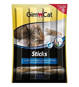 Gimcat Sticks Alabalık ve Somon Etli Kedi Ödül Çubukları 4'Lü - 20 Gr
