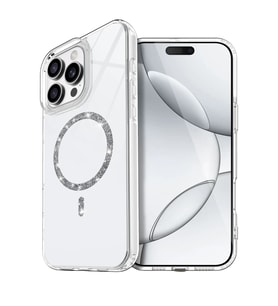 Newface Apple iPhone 16 Pro Live Diamond Magsafe Kapak - Şeffaf