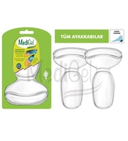MG11 - Topuk Ökçe Koruma, Ayakkabı Topuk Vurma Önleyici, Numara Daraltma  Jel Pedi (Gri)