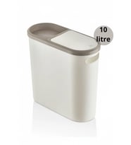 10L Gri Plastik Çöp Kovası, Dar Alanlara Uyumlu ve Dayanıklı