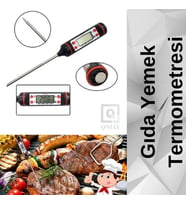 Dijital Gıda Yemek Termometresi Yemek Isı Ölçer Daldırma Tip Süt Mama Yoğurt Çorba Mayalama Et