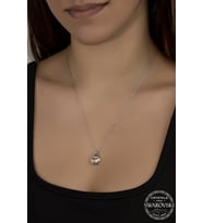Union Swarovski Crystal Kadın Papatya Gümüş Kolye
