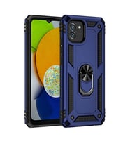 Samsung Galaxy A03 Kılıf Sofya Yüzüklü Silikon Kapak - Lacivert