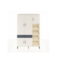 Hyperion Dolap 10 Raflı Tek Çekmeceli 5 Kapaklı 132x44x195 Aytaşı-Aytaşı/Antrasit