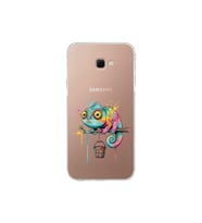 Samsung Galaxy J4+ Plus ile Uyumlu Splash Bukalemun Tasarımlı Şeffaf Silikon Kılıf