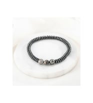 Unisex - Minimalist Şık Tasarım Hematit Ve Jade Taşlı Elegant Doğal Taş Bileklik