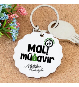 Mali Müşavir Tasarımlı Papatya Anahtarlık