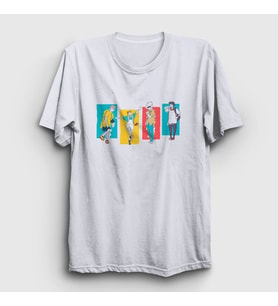 Presmono Unisex Beyaz Lost In Paradise Jujutsu Kaisen T-Shirt 351832tt