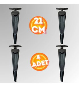 21 CM METAL KLAS KOLTUK AYAĞI MOBİLYA AYAĞI ÜNİTE AYAĞI KONSOL AYAĞI PUF BERJER AYAĞI (4 ADET)