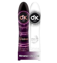 Okey Nirvana Uyarıcı Jel Su Bazlı 100 ml +Okey Zero Kayganlaştırıcı Jel Su Bazlı 100 ml