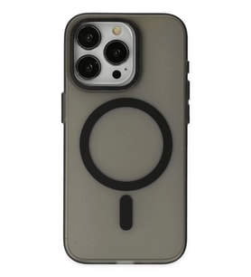 Newface Apple iPhone 15 Pro Kılıf Lodos Magneticsafe Mat Kapak - Siyah