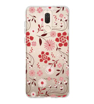 Huawei Mate 10 Lite Uyumlu Kapak Flowers Tasarımlı Şeffaf Silikon Kılıf
