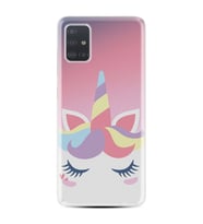 Samsung a71 A72 A73 A7 A9 2018 C7 C9 Kılıf Desenli Silikon Sweety Unicorn 1737