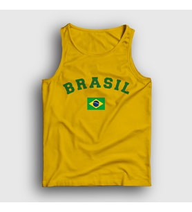 Presmono Unisex Sarı Brasil Brazil Brezilya Bayrağı Atlet 479532tt (Sarı)
