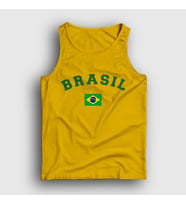 Presmono Unisex Sarı Brasil Brazil Brezilya Bayrağı Atlet 479532tt (Sarı)