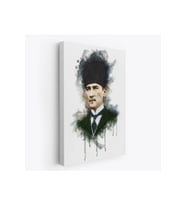 Mustafa Kemal Atatürk'ün Suluboya Görünümlü Portresi Kanvas Tablo-DA-78