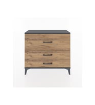 Arges Şifonyer 3 Çekmeceli 88x30x80 Antrasit-Çam