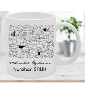 Matematik Öğretmenine Özel Öğretmenler Günü Hediyesi Kişiye Özel Kupa Bardak