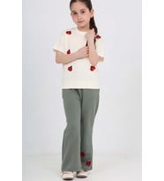 Kız Çocuk Uğur Böceği Baskılı Alt-Üst Takım 4-9 Yaş 12668BLT MODANINO