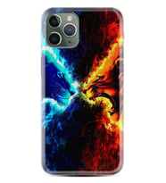 Apple iPhone 11 12 13 14 Pro Max Kılıf Desemli Silikon Red Blue Leon 1714