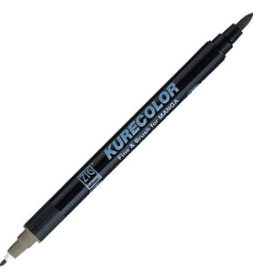 Zig Kurecolor Fine & Brush for MANGA Marker Çizim Kalemi W.06 Warm Gray 6 