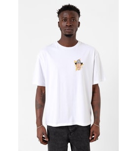 Inspector Gadget Vintage Lightning Beyaz Erkek Oversize Tshirt
