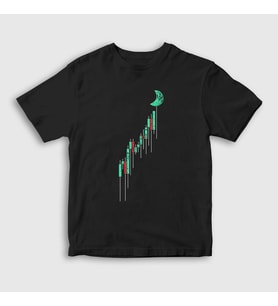 Presmono Unisex Çocuk Siyah To The Moon Bitcoin T-Shirt 264481tt