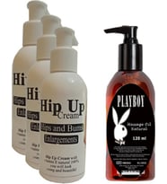 Hintohu Hipup Hip Enlargement Cream Kalça Kaldırma , Vücut Kremi 120 ml 3 Adet+Playboy Masaj Yağı 12