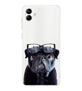 PrintiFy Samsung Galaxy A04 ile Uyumlu Köpek 3 Kamera Korumalı Şeffaf Kılıf
