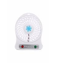 Pazariz Masa Üstü Şarjlı Mini Vantilatör 3 Kademeli Usb Mini Fan Beyaz