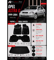 OPEL ASTRA G 1999-2004 Araca Özel 3D Paspas + 3D Bagaj Havuzu