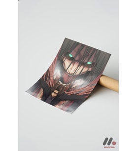 Attack on Titan Titan Formu Poster, Çerçevesiz Yüksek Kalite Duvar Afişi - Anime