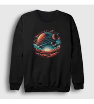 Presmono Unisex Siyah Desert Space View Uzay Sweatshirt 434861tt