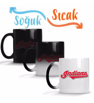 Cleveland Indians Logo Sihirli Kupa Bardak Porselen