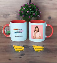 Teknoloji ve Tasarım Öğretmeni Kupa Bardak Turuncu Fotoğraflı Öğretmenler Günü Hediyesi
